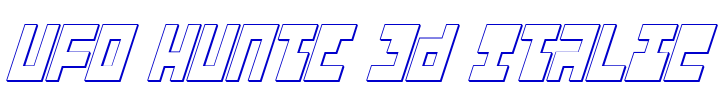 UFO Hunte 3D Italic الخط
